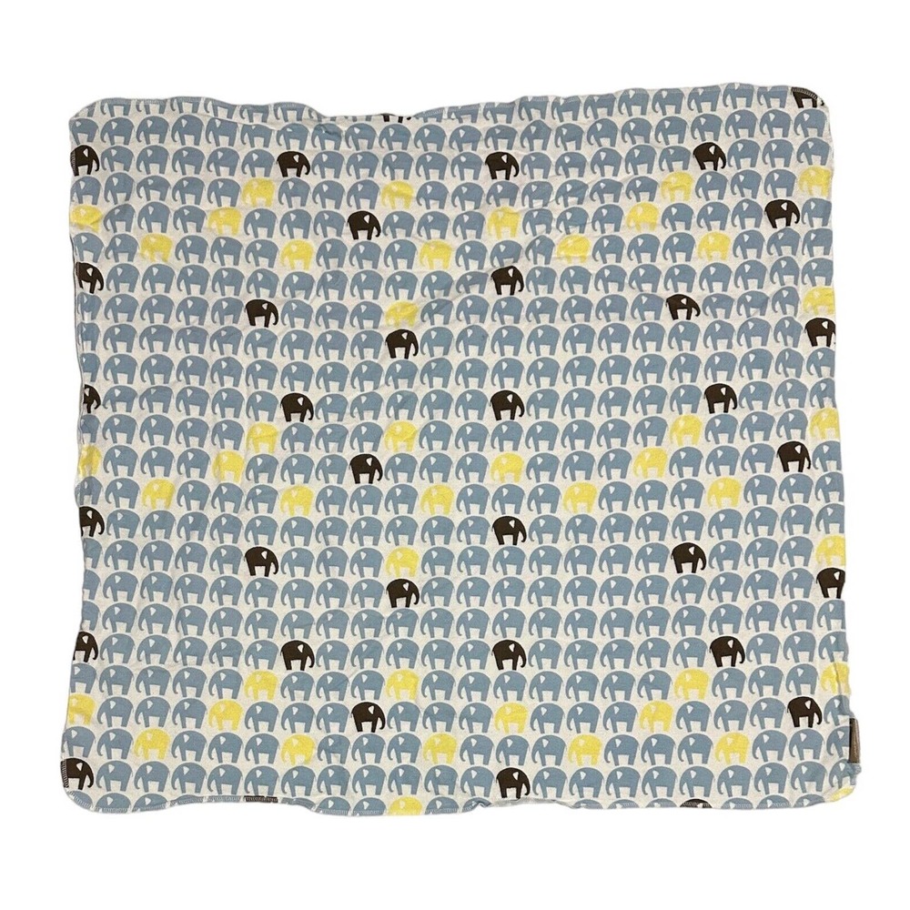 Dwell Studio Target Elephant Blue Yellow Baby Swaddle Blanket Lovey Soother